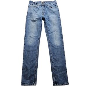 Mens Jeans True Craft 32x34 Blue Slim Straight Leg Denim Mid Rise Medium Wash